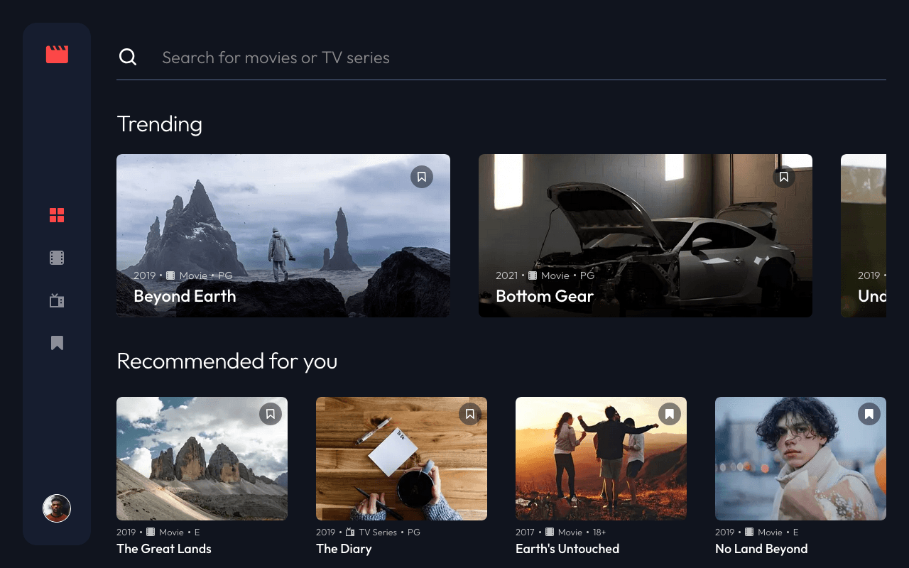 Entertainment Web App